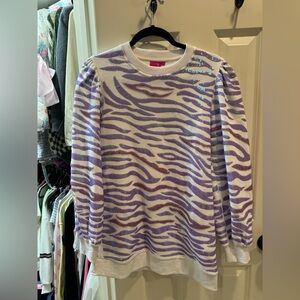 QUEEN OF SPARKLES Lavender Sequin zebra dress